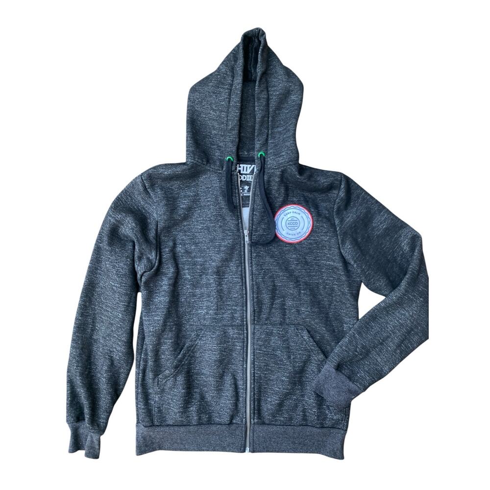 The Chive Zip Up Men's Heathered Black Hoodie Size Medium